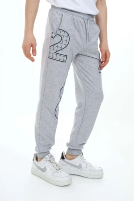 Wholesale Boys Printed Sweatpants 7-10Y Nickel 2060-20069-2 - 12