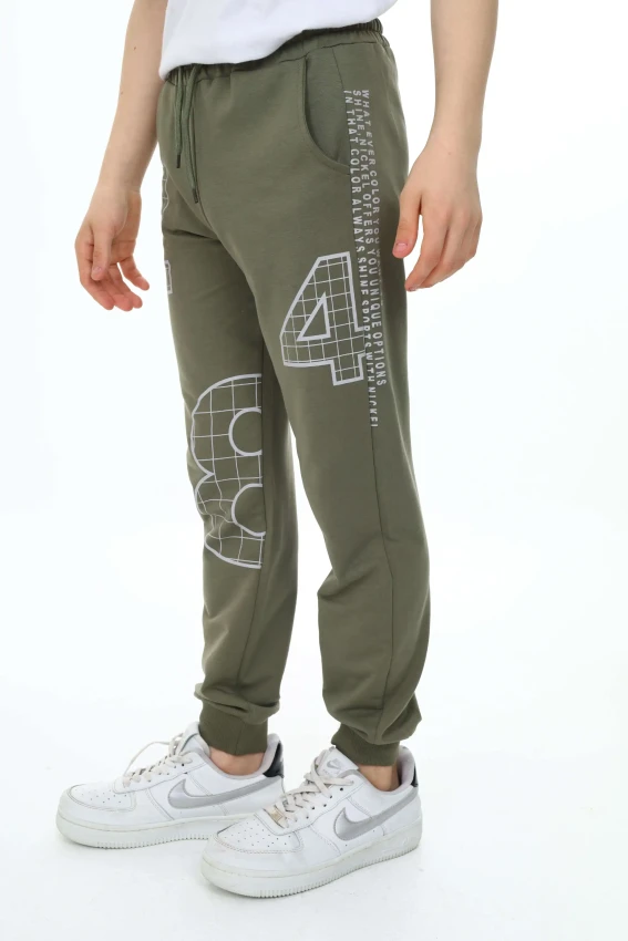 Wholesale Boys Printed Sweatpants 7-10Y Nickel 2060-20069-2 - 13