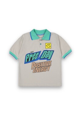 Wholesale Boys Printed T-Shirt 6-9Y Tuffy 1099-8110 Gray