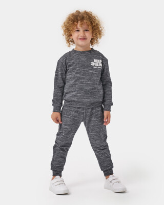 Wholesale Boys Printed Tracksuit Set 1-4Y Miniloox 1054-24400 - 3