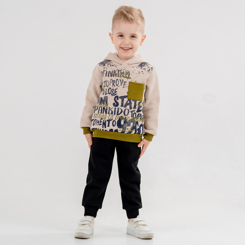 Wholesale Boys Printed Tracksuit Set 1-4Y Pankido 2037-9472 - 1