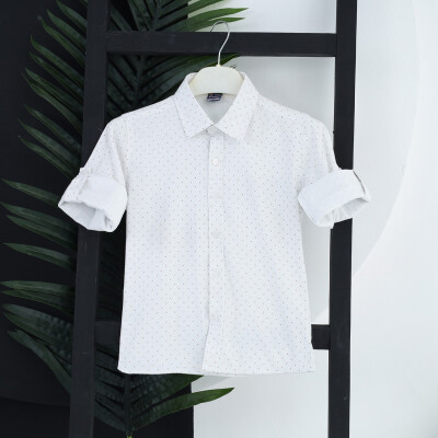 Wholesale Boys Shirt 1-5Y Flori 1067-23709-1 White