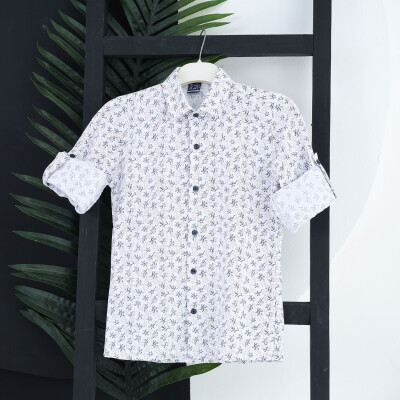 Wholesale Boys Shirt 11-15Y Flori 1067-23713-3 White