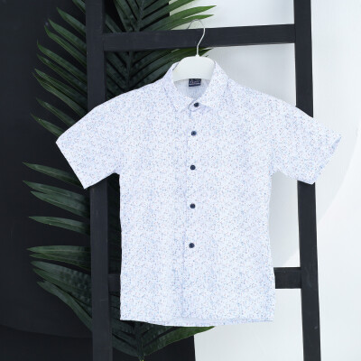 Wholesale Boys Shirt 6-10Y Flori 1067-23724-2 White