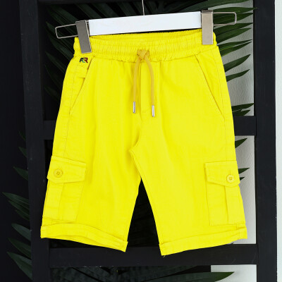 Wholesale Boys Short 1-5Y Flori 1067-22218-1 Yellow