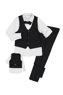 Wholesale Boys Suit Set with 3 Button 5-8Y Terry 1036-5501 Чёрный 