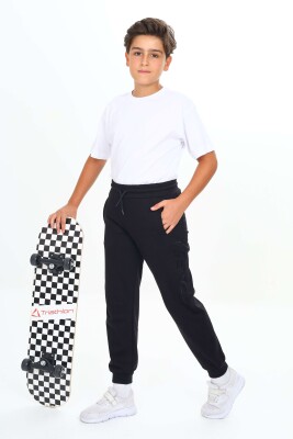 Wholesale Boys Sweatpants 11-14Y Nickel 2060-20087-3 Black