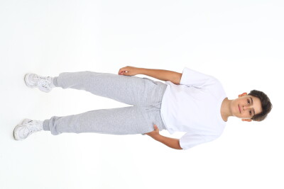 Wholesale Boys Sweatpants with Pocket 7-10Y Nickel 2060-20076-2 Gray