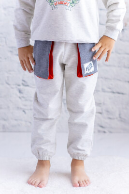 Wholesale Boys' Sweatpants with Pockets 5-8Y Mininio 2062-252M3KJL06 - Mininio