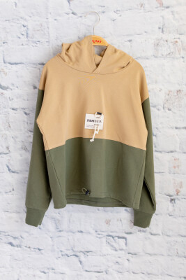 Wholesale Boys' Sweatshirt 8-15Y Jazziee 2051-252J4MTA61 Khaki