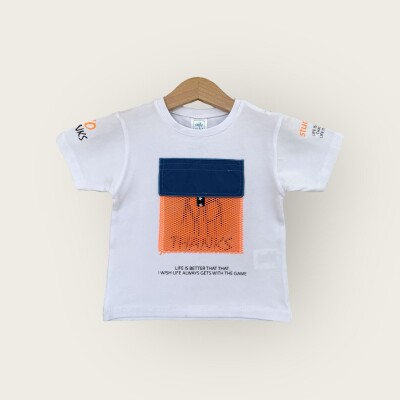 Wholesale Boys T-shirt 1-4Y Algiy Mini 2047-3361 Белый 