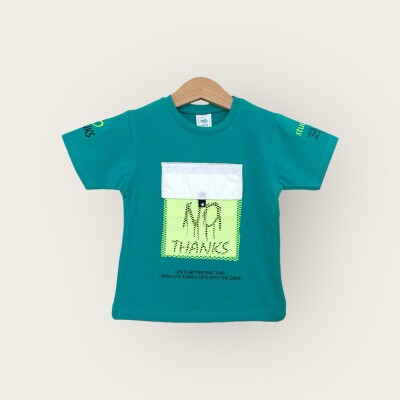 Wholesale Boys T-shirt 1-4Y Algiy Mini 2047-3361 Yeşil