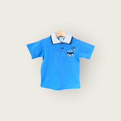 Wholesale Boys T-shirt 1-4Y Algiy Mini 2047-3561 Светло-серовато- синий
