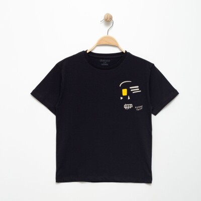 Wholesale Boys T-shirt 10-13Y Divonette 1023-6527-4 Black
