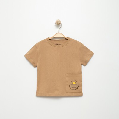 Wholesale Boys T-shirt 2-5Y Divonette 1023-6517-2 Бежевый 