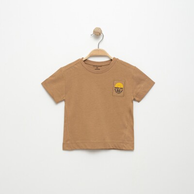 Wholesale Boys T-shirt 2-5Y Divonette 1023-6807-2 Beige