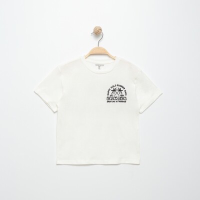 Wholesale Boys T-shirt 6-9Y Divonette 1023-6507-3 Ecru