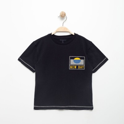Wholesale Boys T-shirt 6-9Y Divonette 1023-6521-3 Black