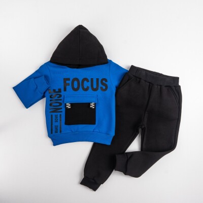 Wholesale Boys Tracksuit Set 1-4Y Pankido 2037-9654 Saxe