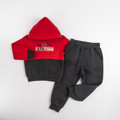 Wholesale Boys Tracksuit Set 1-4Y Pankido 2037-9686 Claret Red