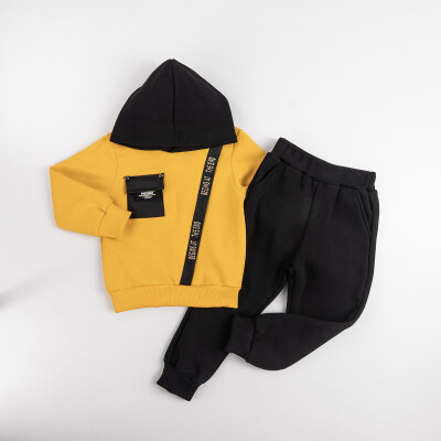 Wholesale Boy's Tracksuit Set 5-8Y Pankido 2037-9670 Yellow