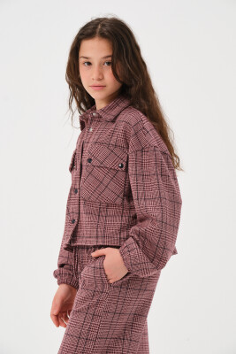 Wholesale Checkered Jacket for Little Girls 8-15Y Jazziee 2051-252J4MTE81 - Jazziee