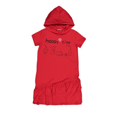 Wholesale Girl Dress 6-9Y Busra Bebe 1016-211007 Red