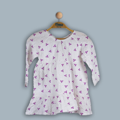 Wholesale Girl Dress 6-9Y Timo 1018-TK4DÜ042243243 Purple