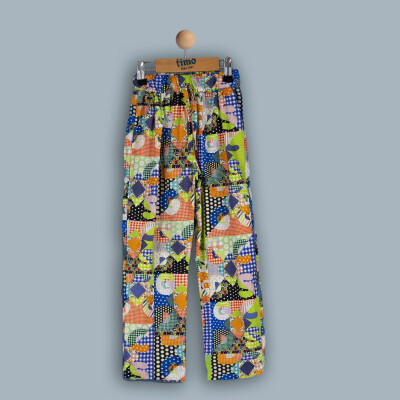 Wholesale Girl Kids Patchwork Trouser 10-13Y Timo 1018-TK4DA062243324 - Timo (1)