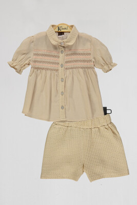 Wholesale Girls 2-Piece Blouse and Shorts Set 2-5Y Kumru Bebe 1075-4092 - Kumru Bebe (1)