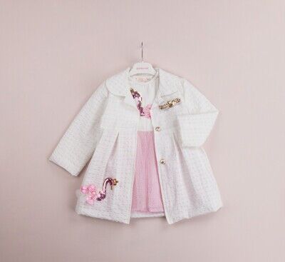 Wholesale Girls 2-Piece Coat and Dress Set 1-4Y BabyRose 1002-4018 - 2