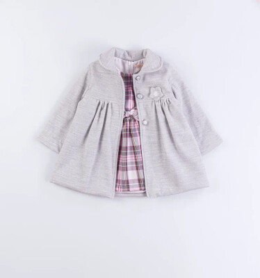 Wholesale Girls 2-Piece Dress and Coat Set 2-5Y BabyRose 1002-4613 Gray