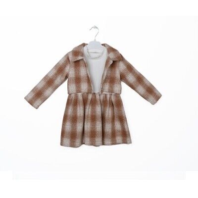 Wholesale Girls 2-Piece Dress and Jacket Set 3-6Y Büşra Bebe 1016-23231 - 3