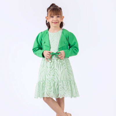 Wholesale Girls 2-Piece Jacket and Dress Set 6-9Y Pafim 2041-Y23-3286 - 2