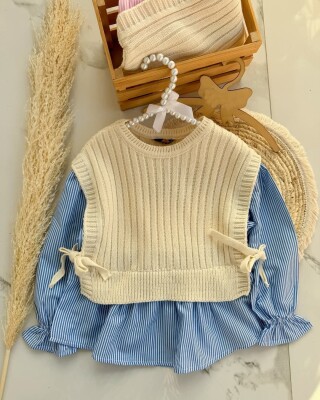 Wholesale Girl's 2-piece Knitted Shirt 2-10Y KidsRoom 1031-8031-1 - KidsRoom