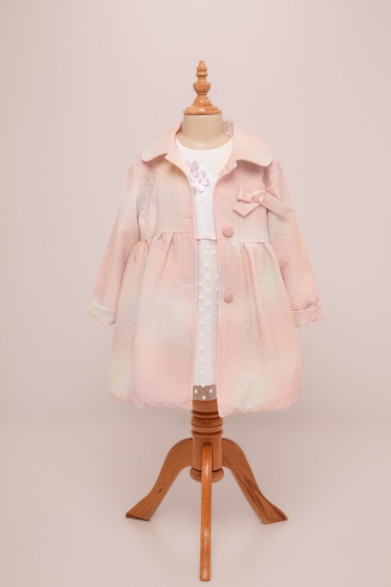 Wholesale Girls 2-Piece Set with Coats and Dress 1-4Y BabyRose 1002-4057 - 1