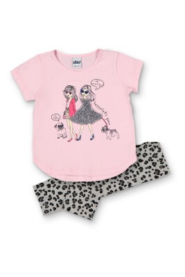 Wholesale Girls 2-Piece Set with T-Shirt and Leggings 3-6Y Elnino 1025-22211 - 1