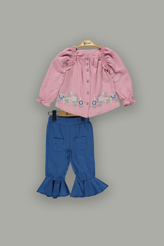 Wholesale Girls 2-Piece Sets with Shirt and Pants 2-5Y Kumru Bebe 1075-3835 - 4