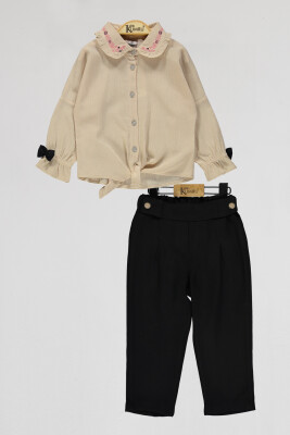 Wholesale Girls 2-Piece Shirt and Pants Set 2-5Y Kumru Bebe 1075-4039 - 2