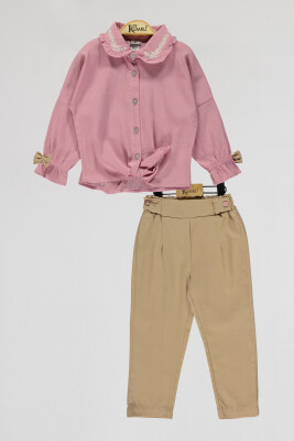Wholesale Girls 2-Piece Shirt and Pants Set 2-5Y Kumru Bebe 1075-4039 - 6
