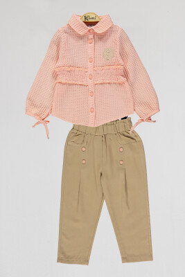 Wholesale Girls 2-Piece Shirt and Pants Set 2-5Y Kumru Bebe 1075-4069 - 3