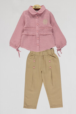 Wholesale Girls 2-Piece Shirt and Pants Set 2-5Y Kumru Bebe 1075-4069 - 5