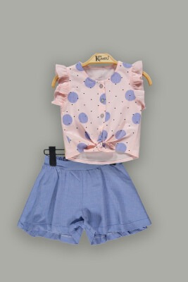 Wholesale Girls 2-Piece Shirt and Shorts Set 2-5Y Kumru Bebe 1075-3630 - Kumru Bebe (1)