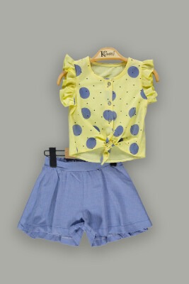 Wholesale Girls 2-Piece Shirt and Shorts Set 2-5Y Kumru Bebe 1075-3630 Жёлтый 