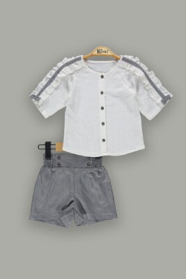 Wholesale Girls 2-Piece Shirt Set with Shorts Kumru Bebe 1075-3917 - 1