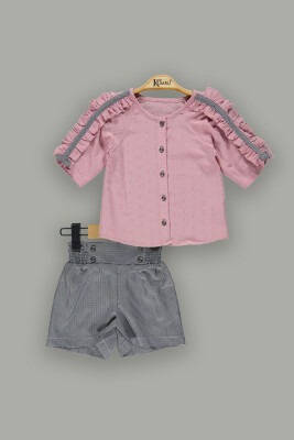 Wholesale Girls 2-Piece Shirt Set with Shorts Kumru Bebe 1075-3917 - Kumru Bebe (1)