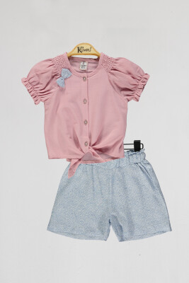 Wholesale Girls 2-Piece Shirts and Short Set 2-5Y Kumru Bebe 1075-4010 - 6