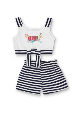 Wholesale Girls 2-Piece Striped Blouse and Shorts set 3-6Y Elnino 1025-22210 - Elnino (1)