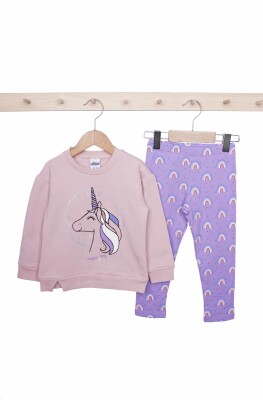 Wholesale Girls 2-Piece Sweatshirts and Leggings Set 3-6Y Elnino 1025-23601 - 3