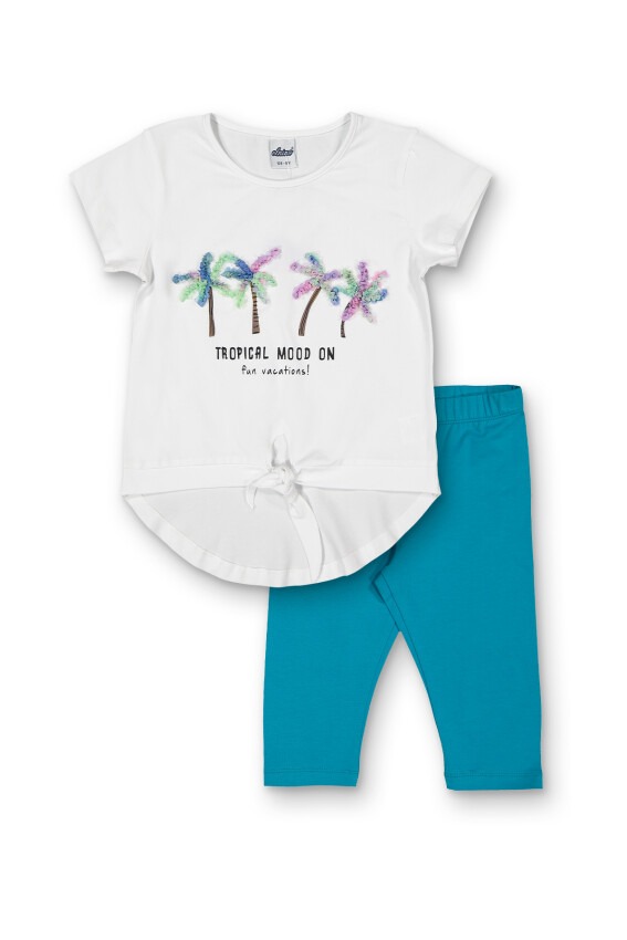 Wholesale Girls 2-Piece T-shirt and Leggings set 8-14Y Elnino 1025-22256 - 3